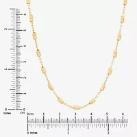 Womens 14K Gold 18 Inch Cable Chain Necklace