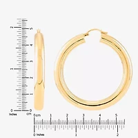 Womens 14K Gold 50mm Hoop Earrings