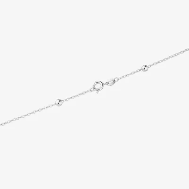 Womens Sterling Silver Cross 18 Inch Pendant Necklace