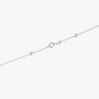Womens Sterling Silver Cross 18 Inch Pendant Necklace