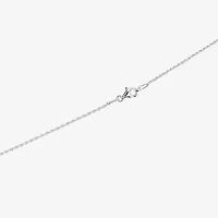 Womens Enhanced Blue Turquoise Sterling Silver Cross 18 Inch Pendant Necklace