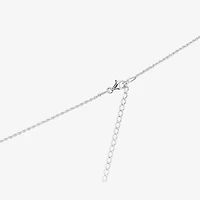 Womens Multi Color Cubic Zirconia Sterling Silver 18 Inch Pendant Necklace