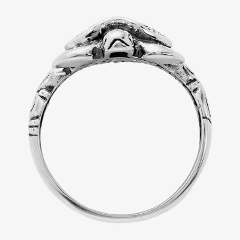 Bali Inspired Womens Sterling Silver Cocktail Ring