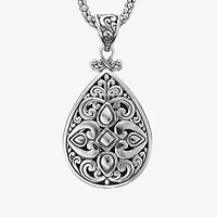 Womens Sterling Silver 18 Inch Pendant Necklace