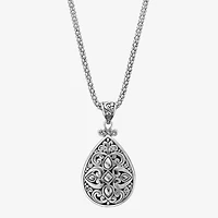 Womens Sterling Silver 18 Inch Pendant Necklace