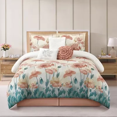 Stratford Park Jassie Floral 7-pc. Easy Care Comforter Set