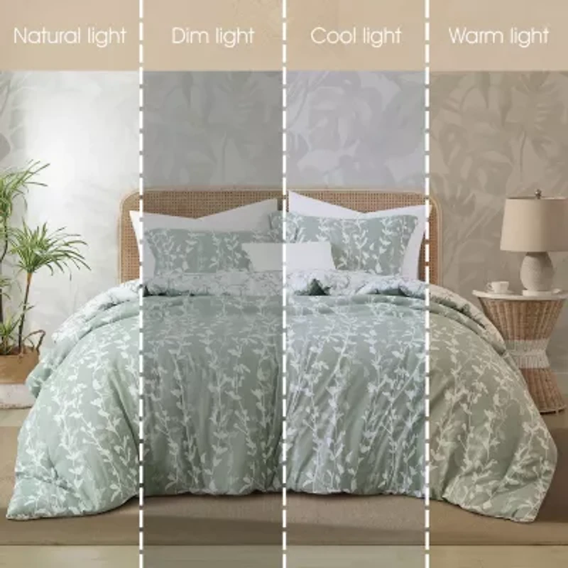 Stratford Park Marissa Leaves Easy Care Comforter Set