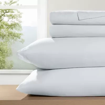 Casual Comfort 100% Cotton Percale Ultra-Soft 4 Piece Sheet Set