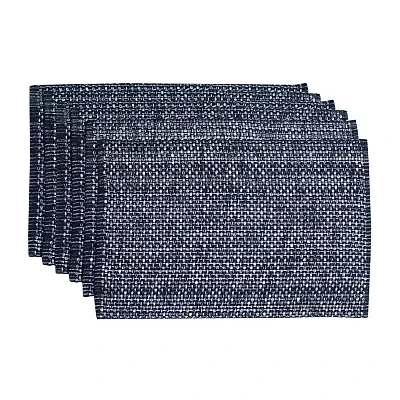 Sweet Home Collection Two Tone 100% Cotton Woven 6-pc. Placemat