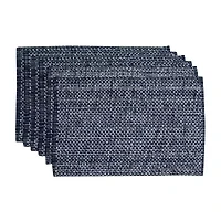 Sweet Home Collection Two Tone 100% Cotton Woven 6-pc. Placemat