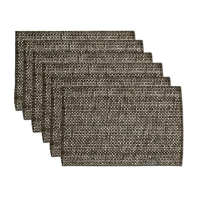 Sweet Home Collection Two Tone 100% Cotton Woven 6-pc. Placemat