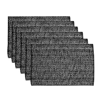 Sweet Home Collection Two Tone 100% Cotton Woven 6-pc. Placemat