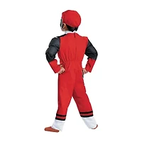Boys Ninja Steel Red Muscle Power Rangers Costume