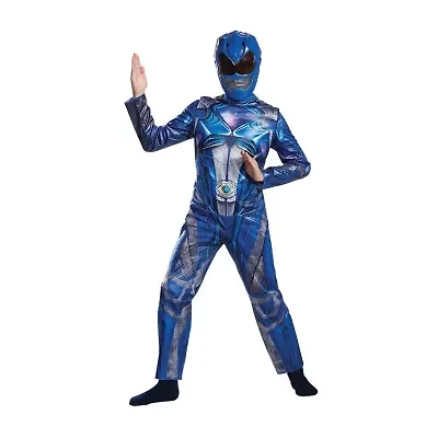 Little & Big Kid Boys Blue Classic Power Rangers Costume