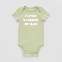 Okie Dokie Baby Boys Round Neck Short Sleeve Rib Bodysuit