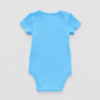 Okie Dokie Baby Boys Round Neck Short Sleeve Rib Bodysuit