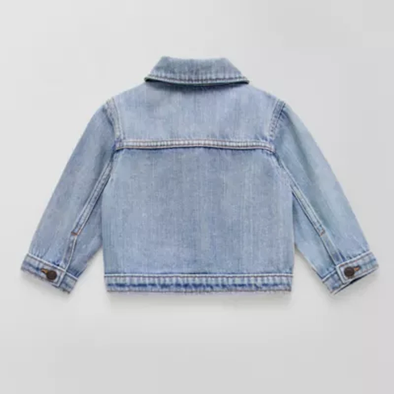 Okie Dokie Baby Girls Denim Lightweight Puffer Jacket