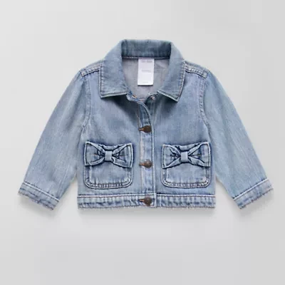 Okie Dokie Baby Girls Denim Lightweight Puffer Jacket