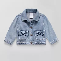 Okie Dokie Baby Girls Denim Lightweight Puffer Jacket