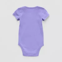 Okie Dokie Baby Girls Round Neck Short Sleeve Rib Bodysuit