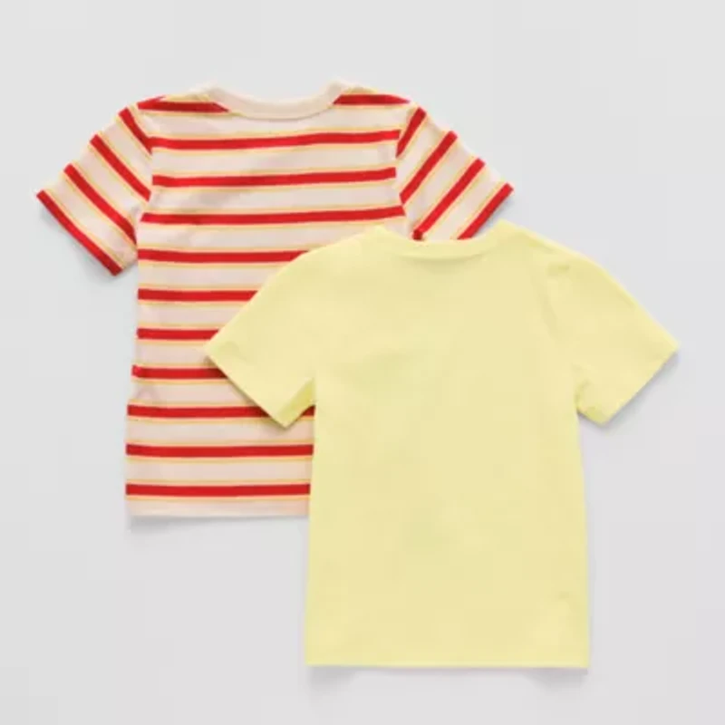 Okie Dokie Toddler & Little Boys Crew Neck Short Sleeve Regular Fit 2-pc. Graphic T-Shirt