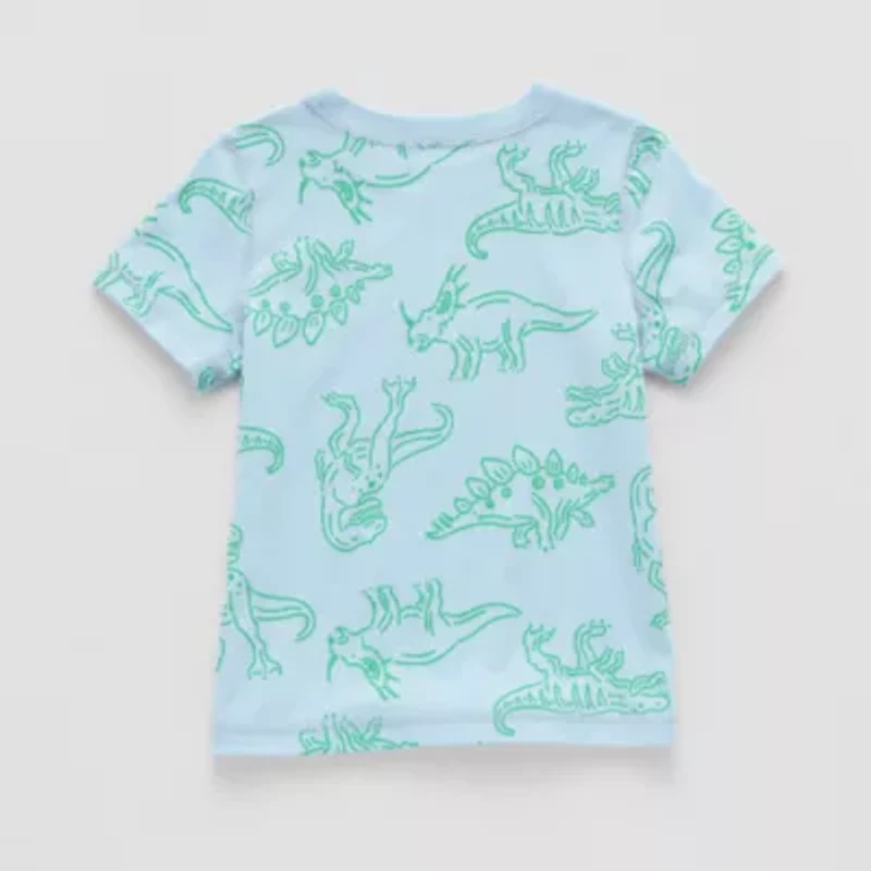 Okie Dokie Boys Easy-on + Easy-off Sensory Friendly Crew Neck Short Sleeve Adaptive Graphic T-Shirt