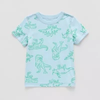 Okie Dokie Boys Easy-on + Easy-off Sensory Friendly Crew Neck Short Sleeve Adaptive Graphic T-Shirt