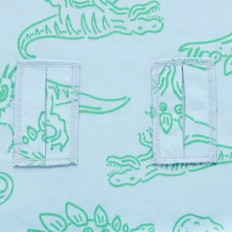 Okie Dokie Toddler Boys Bodysuit Closure Easy-on + Easy-off Adaptive Crew Neck Short Sleeve