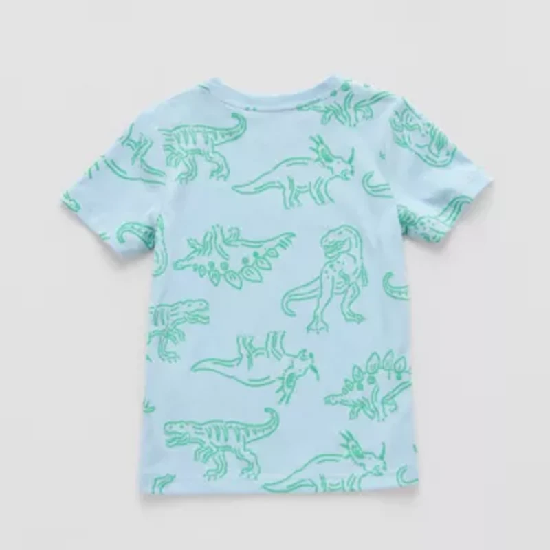 Okie Dokie Boys Crew Neck Short Sleeve Regular Fit Graphic T-Shirt