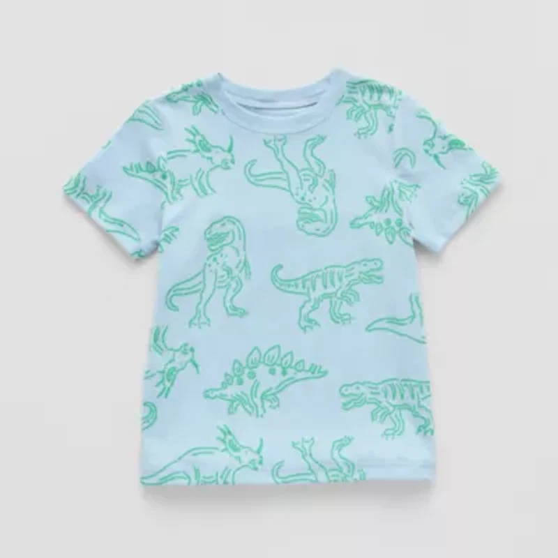 Okie Dokie Boys Crew Neck Short Sleeve Regular Fit Graphic T-Shirt