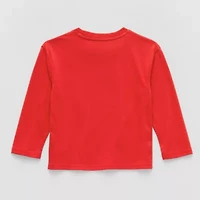 Disney Toddler Girls Crew Neck Long Sleeve Regular Fit Minnie Mouse Graphic T-Shirt