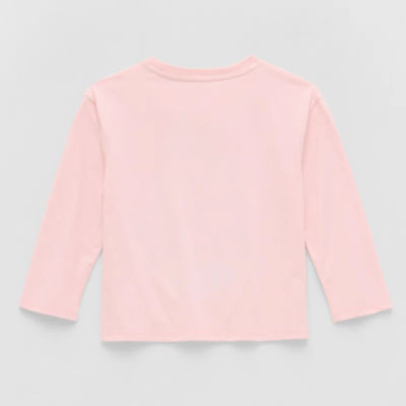 Toddler Girls Crew Neck Long Sleeve Regular Fit Paw Patrol Graphic T-Shirt