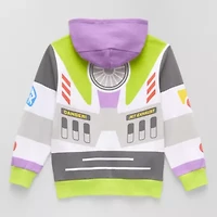 Disney Collection Little & Big Kid Boys Long Sleeve Buzz Lightyear Toy Story Fleece Zipper Hoodie