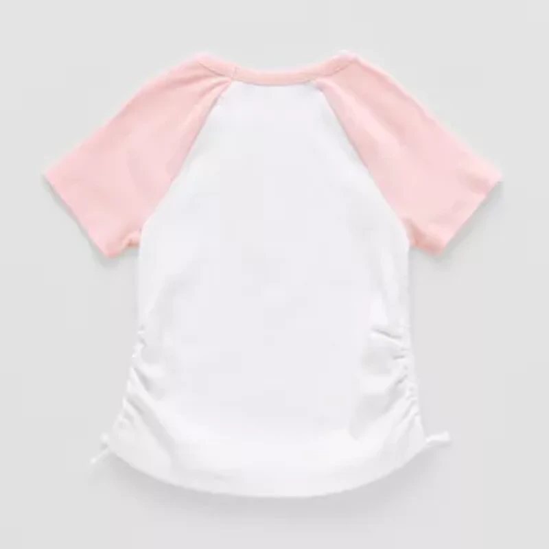 Thereabouts Little & Big Kid Girls Round Neck Short Sleeve T-Shirt