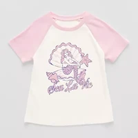 Thereabouts Little & Big Kid Girls Round Neck Short Sleeve T-Shirt