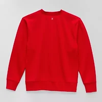 Xersion Double Knit Fleece Boys Crew Neck Long Sleeve Sweatshirt