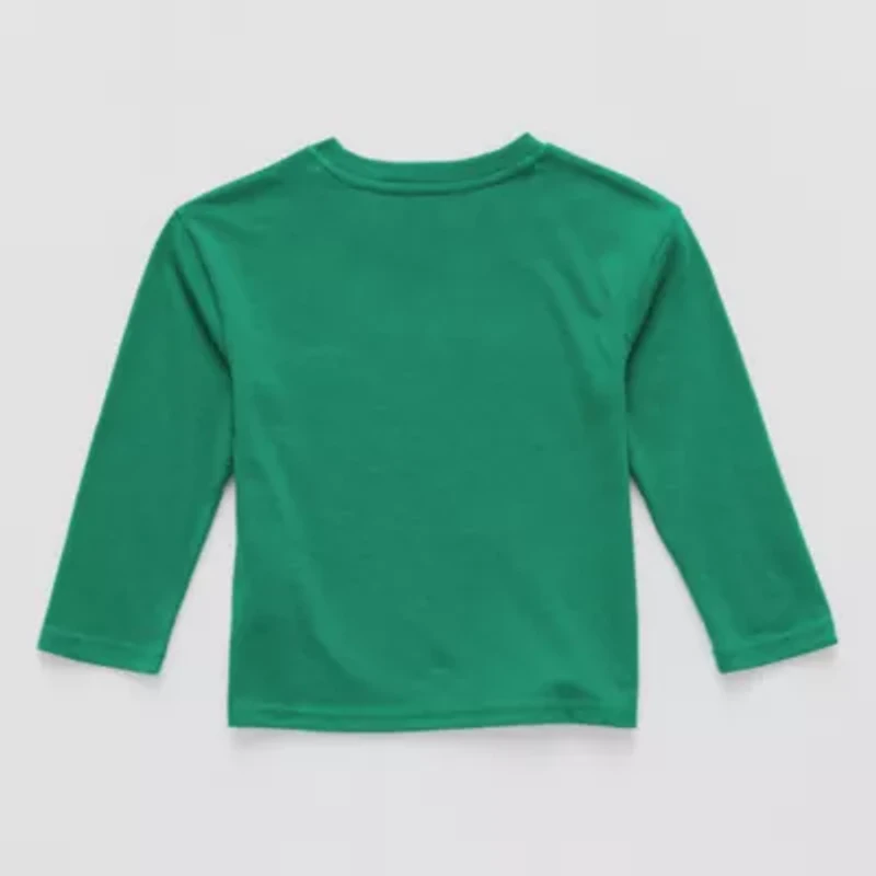 Toddler Boys Crew Neck Long Sleeve Regular Fit Paw Patrol Graphic T-Shirt