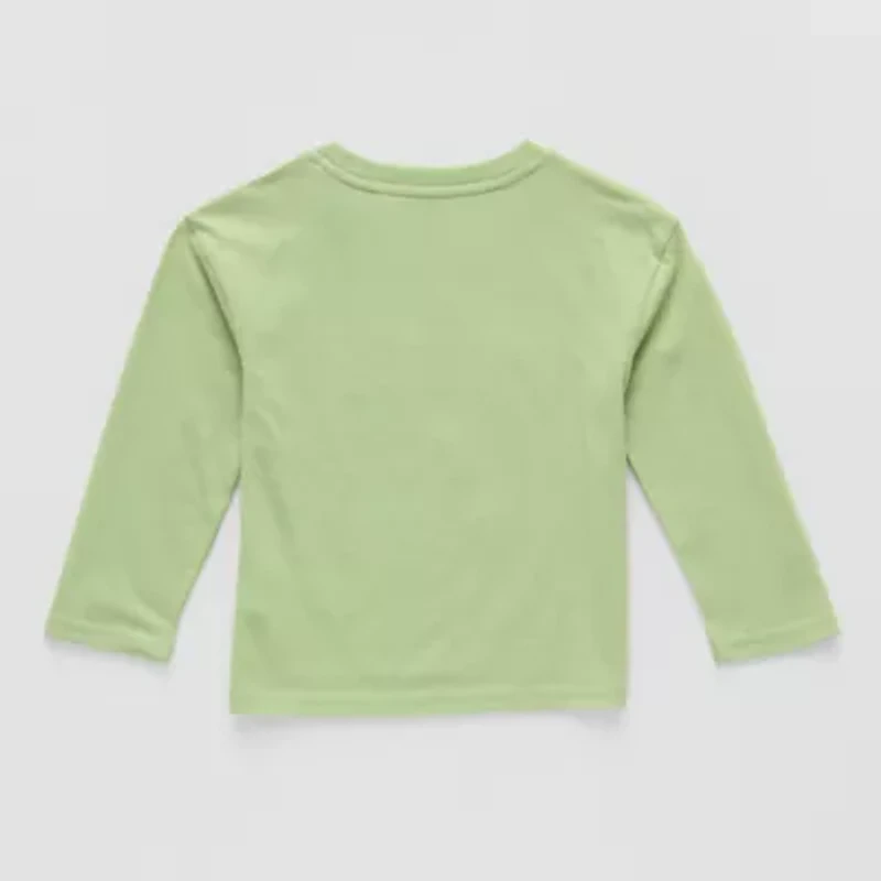 Toddler Boys Crew Neck Long Sleeve Regular Fit Lilo & Stitch Graphic T-Shirt