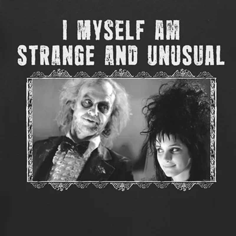 Mens Crew Neck Short Sleeve Regular Fit Beetlejuice Graphic T-Shirt