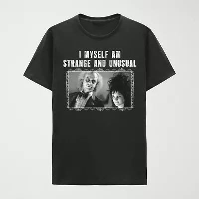 Mens Crew Neck Short Sleeve Regular Fit Beetlejuice Graphic T-Shirt