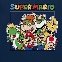Mens Crew Neck Short Sleeve Regular Fit Super Mario Graphic T-Shirt