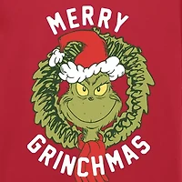 Mens Crew Neck Short Sleeve Regular Fit Grinch Graphic T-Shirt