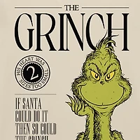 Mens Crew Neck Short Sleeve Regular Fit Grinch Graphic T-Shirt