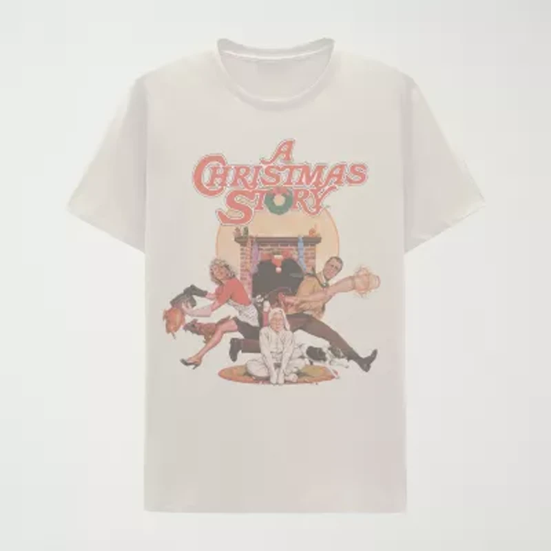 Mens Crew Neck Short Sleeve Regular Fit Graphic T-Shirt