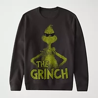Mens Crew Neck Long Sleeve Grinch Sweatshirt