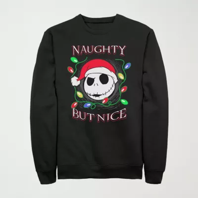 Novelty Mens Crew Neck Long Sleeve Nightmare Before Christmas Sweatshirt