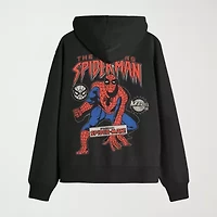 Novelty Mens Long Sleeve Spiderman Fleece Hoodie