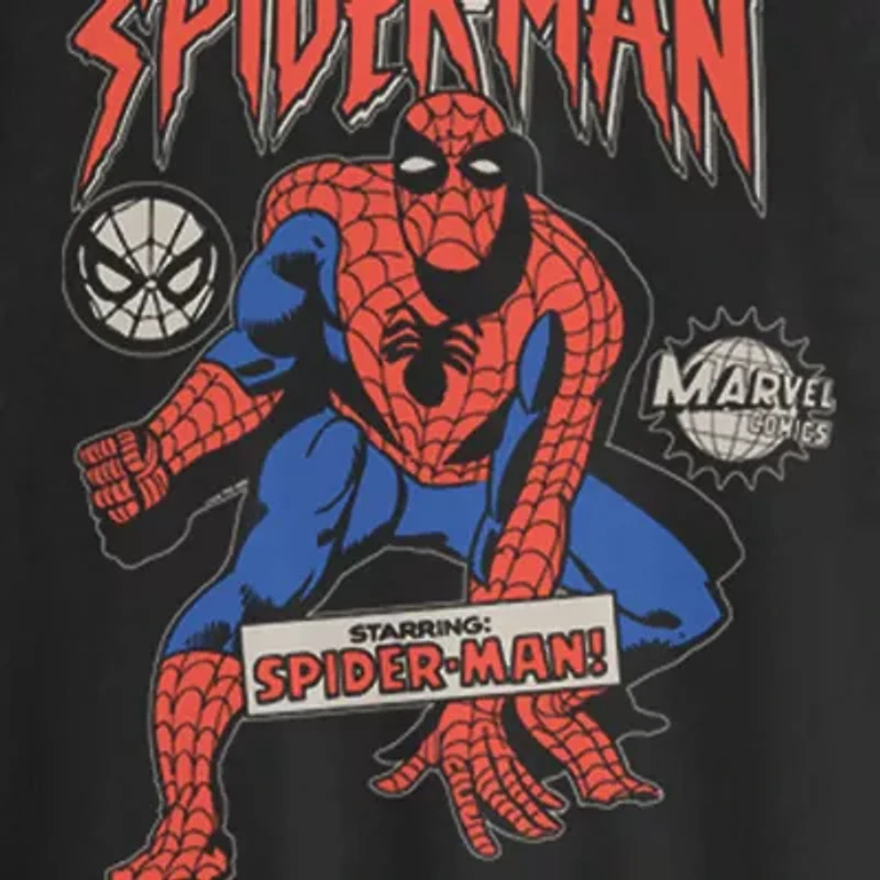 Novelty Mens Long Sleeve Spiderman Fleece Hoodie