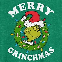 Mens Crew Neck Short Sleeve Classic Fit Grinch Big and Tall Graphic T-Shirt