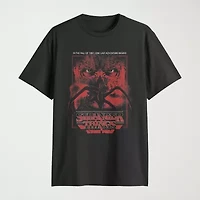 Mens Crew Neck Short Sleeve Classic Fit Stranger Things Big and Tall Graphic T-Shirt